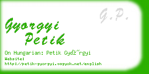 gyorgyi petik business card